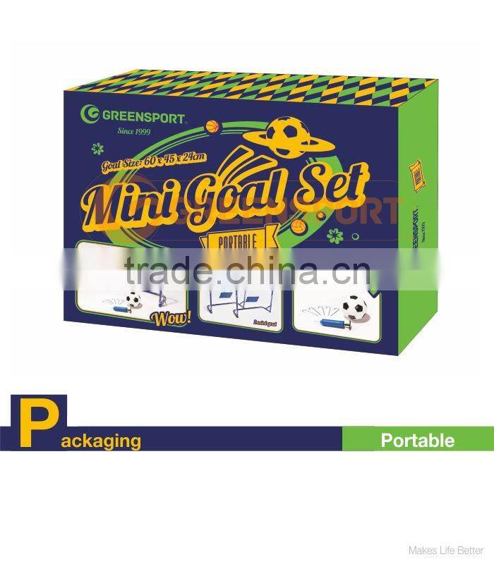GSSGMN Quick folding indoor mini soccer goal set with ball
