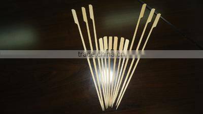 Flag shaped bamboo skewers with handle for wholesale