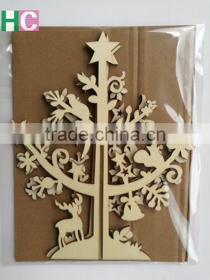 Handmade wooden DIY hanging ornaments