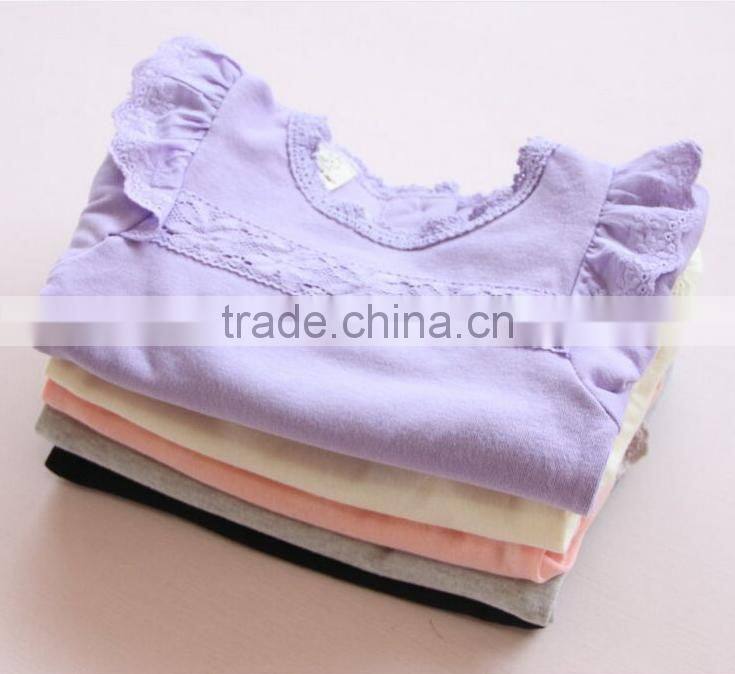 Cheap multi color girls long sleeve T shirt kids custom t-shirts