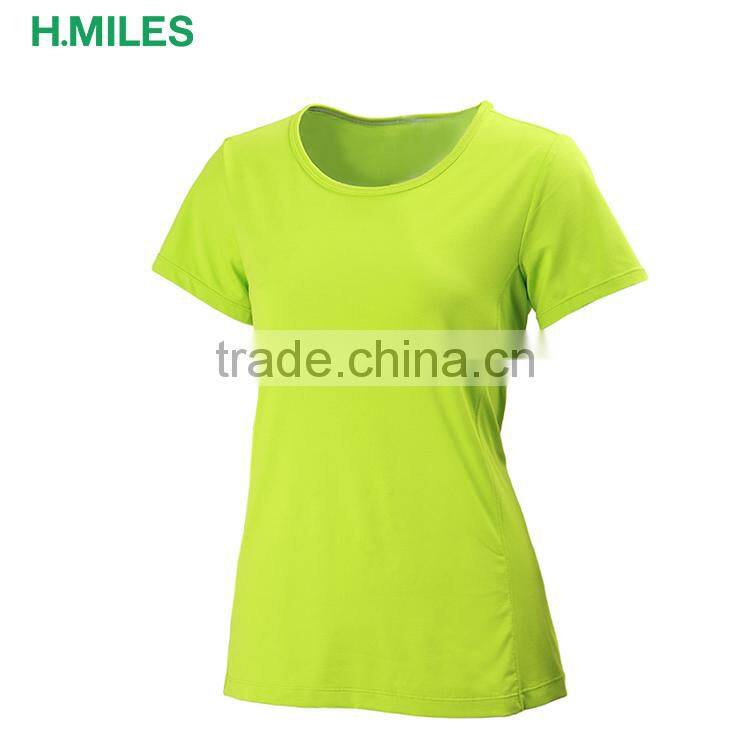 2017 fluorescence sportwear women gym t shirt fitness