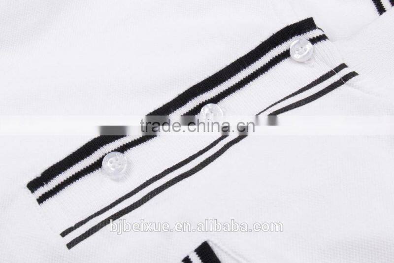 OEM white cotton printing custom collar tshirt design plain mens tshirt