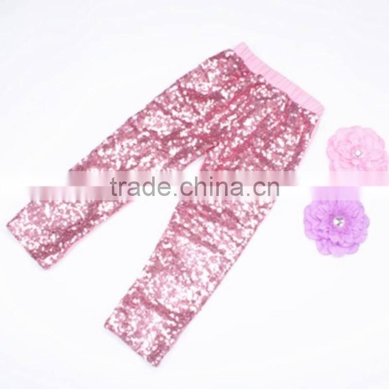 Wholesale Valentine Children Trendy Clothing 2017 Girls Sequin Leggings Sequin Pants For Kids