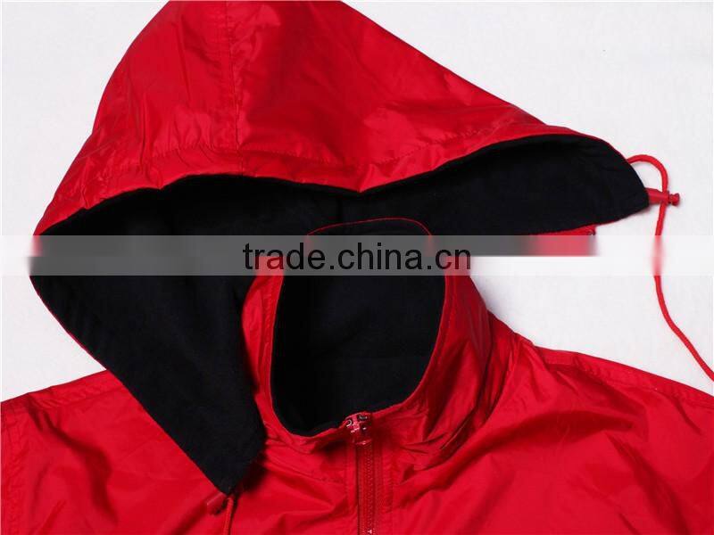 high quality style 100% polyester waterproof reversible softshell jacket