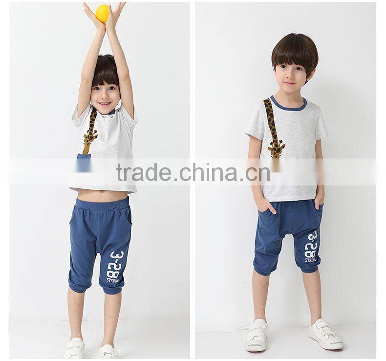 2016 single jersey boy 2 piece pajama set