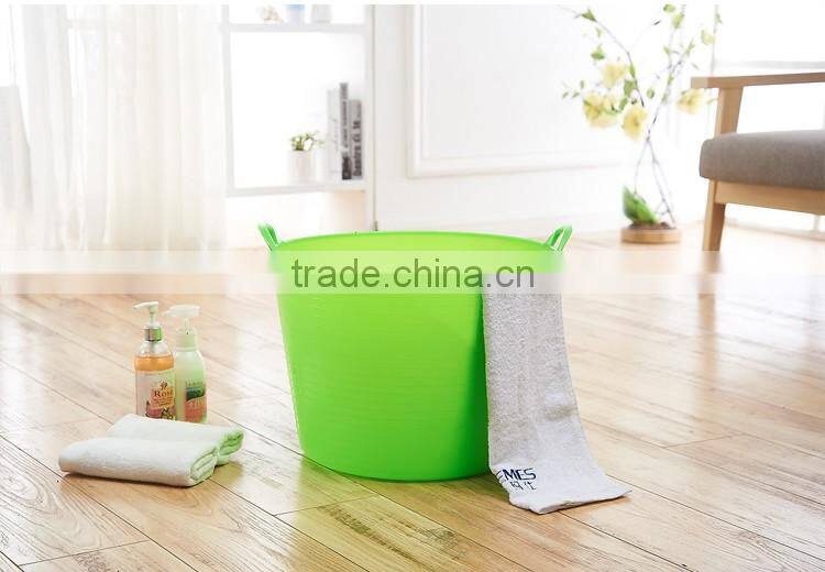 Plastic Laundry Basket with handle dirty clothes storage basket