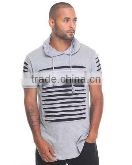 Hot sale China factory direct supply print pattern chest zipper pullover hoodie with adjustable drawstring accent Hood
