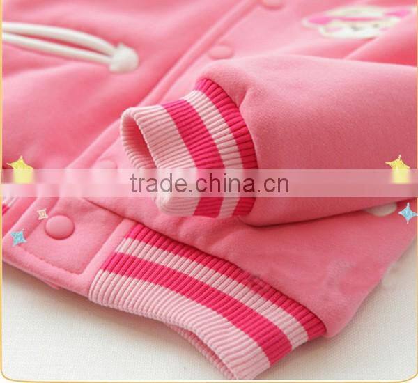 Girls fashion design embroidery crew neck sweatshirts