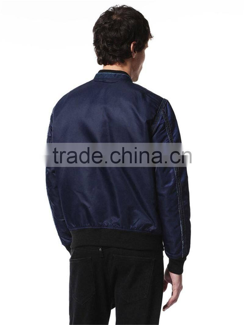 MGOO 2017 New Style Custom Jackets Bomber Long Sleeves Front Pockets Zip Up Mens Jackets Manufacturer