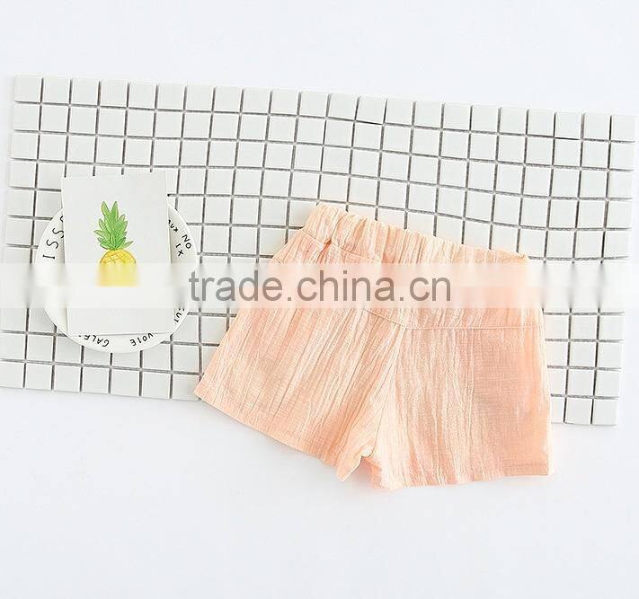 Summer Apparel Latest Arrivals Linen Fabric Shorts Daliy Wearing Baby Clothes