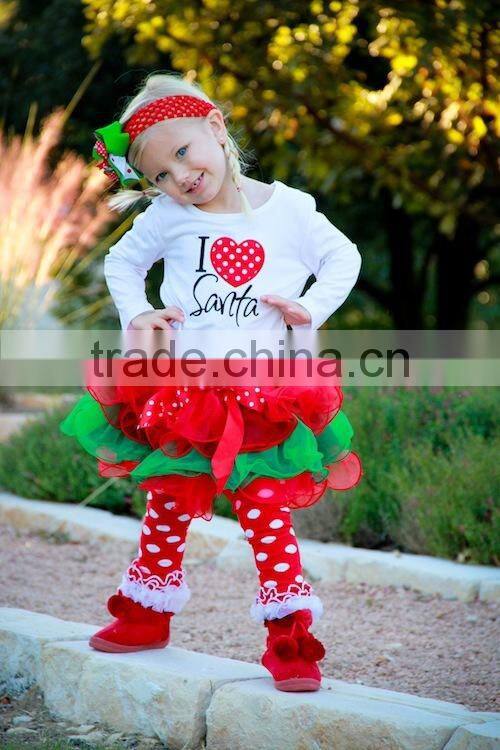 Lovely Girls Christmas Wear TuTu Dresses Red Pettiskirts Tulle Dress