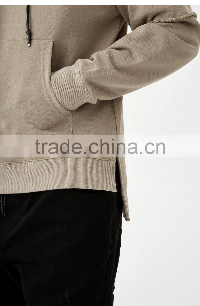 2017 Young People Mens Gym Wear Fitness Plain Khaki Blank Sports Hoodies Hooded Pullover Sweatshirts With hood