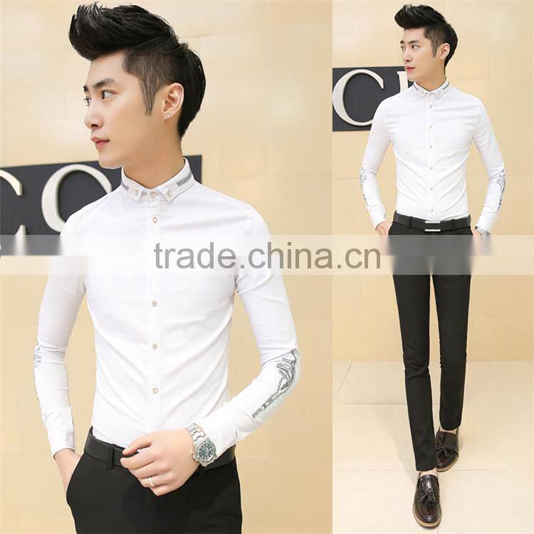 2015 latest design men's long sleeve check flannel shirt men dress shirts italian shirt