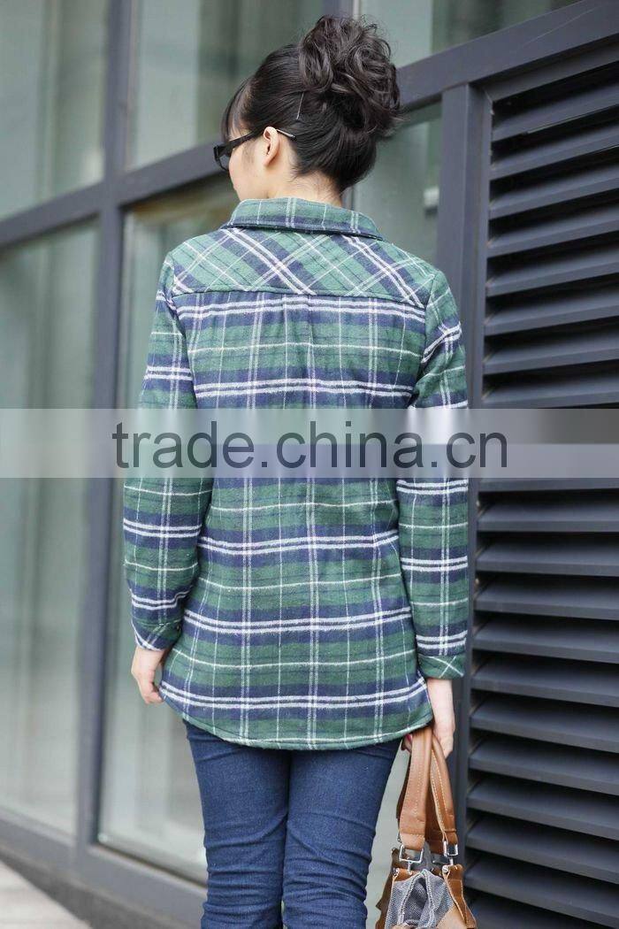 women's check flannel shirt