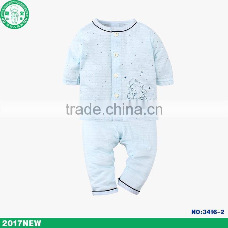 Wholesale Spring Newborn Unisex Baby Long Sleeve+pants 2pieces Clothing Sets