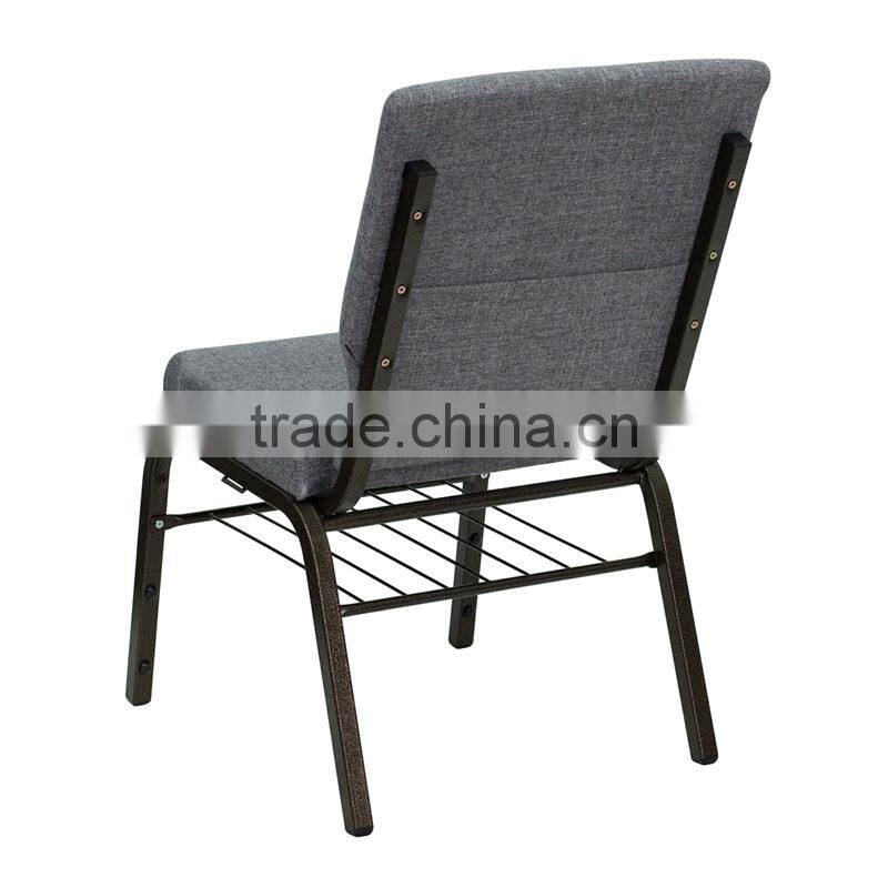 Wholesale Used Hot sell item Stacking Metal Church Chair Steel fabric stacking Waiting Meeting Room conference church chair