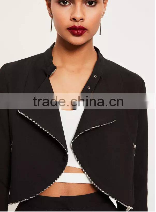 New Fashion Woman Blazer Coat Casual Jackets Long Sleeve Black White jacket women