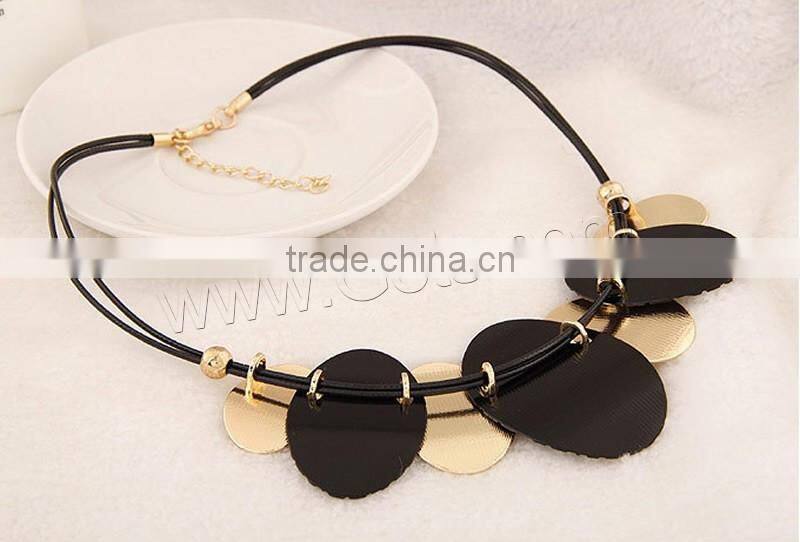 Waxed Cotton Cord Necklace high end fashion jewelry necklace wholesale costume ladies necklace jewelry