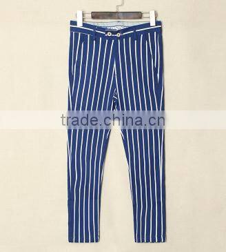 custom black white striped pants
