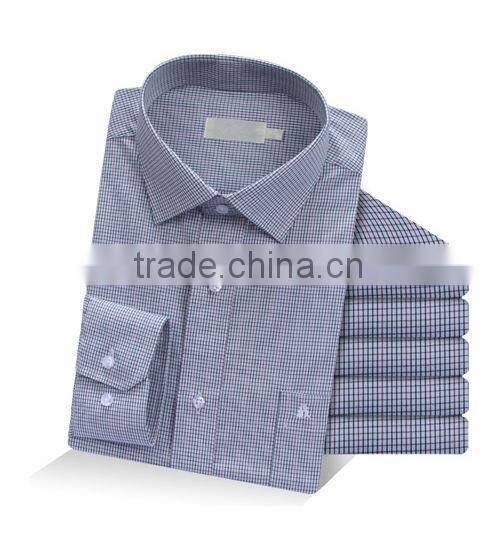 Wholesale classic 100% cotton plaids long sleeve deep color plaids men shirts