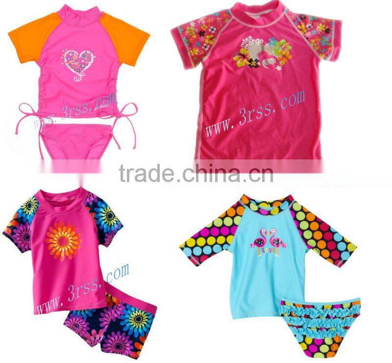 children's short sleeve rash t shirt green for boy