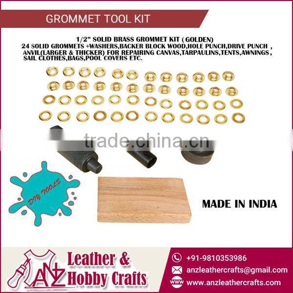 Solid Brass Made Grommets Tool Kit for Multipurpose Use
