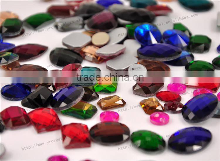 Glass beads loose rhinestone non hotfix flat back crystals