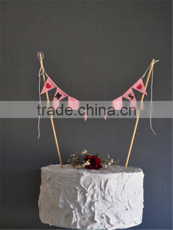 Mr & Mrs Cake Banner Bunting Wedding Party Just Married Love custom Cake Bunting