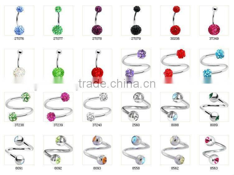 16 Gauge (1.2mm) 1/4" (6mm) 4mm Ball Metallic With UV Ball Cartilage Tragus Earring