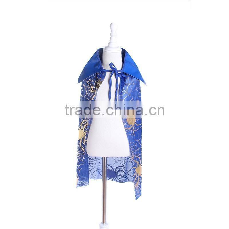 Hot Selling halloween capes orange witch capes with pumkin pattern fantasy halloween costume