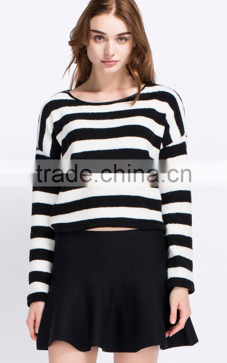 women fashion elegant striped knitwear latest design