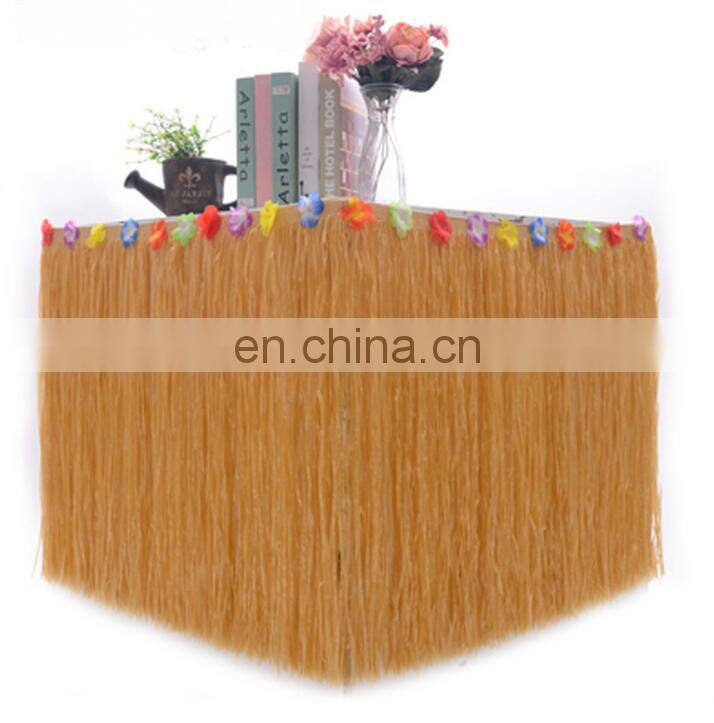 Hawaiian Table Skirt Luau Hibiscus Table Hula Skirt