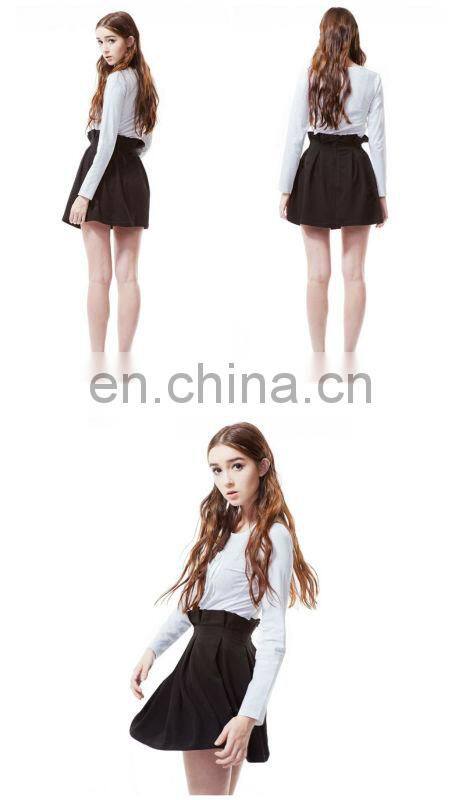 2014 novelty design black pleated bud A-line chiffon skirt homecoming dresses under $50