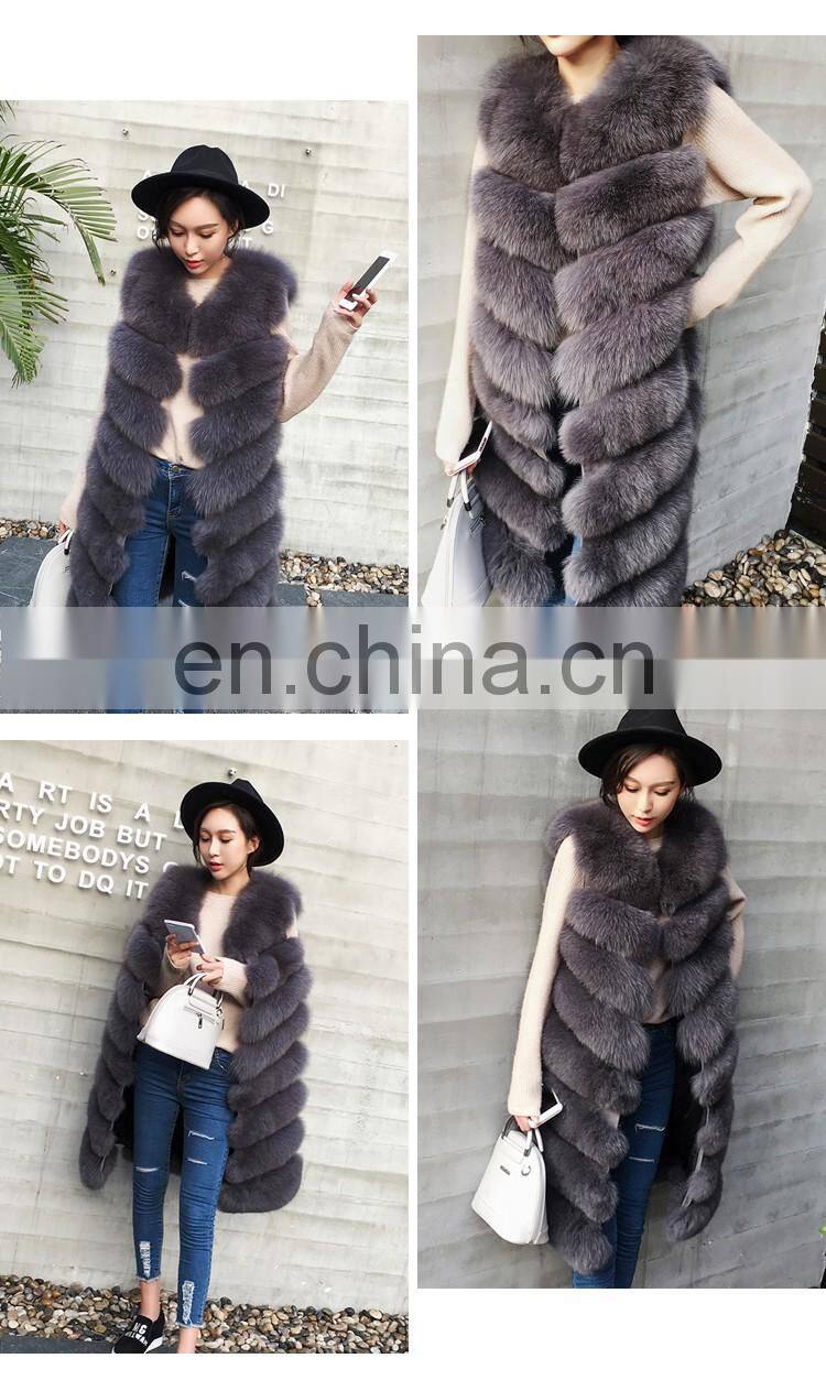 Top Grade Hot Sale Supplier Winter Vest Real Fox Fur Gilet Luxury Fancy Vest for Women