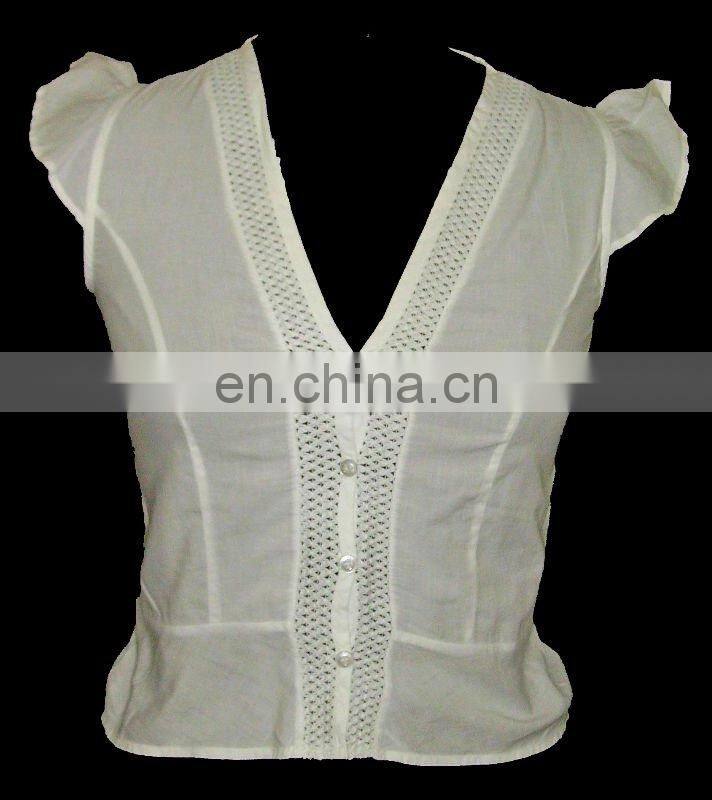 100% Cotton Ladies Blouse 2017