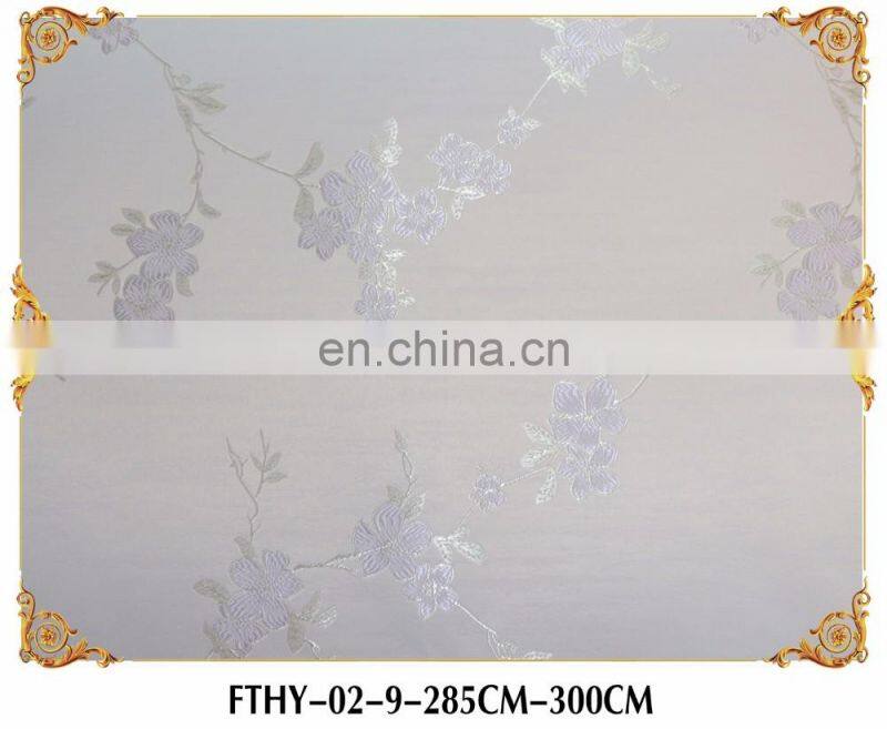 Feitex Green 3d Wall paper ,Textiles Wall Material ,Jacquard Fabric Wallpaper