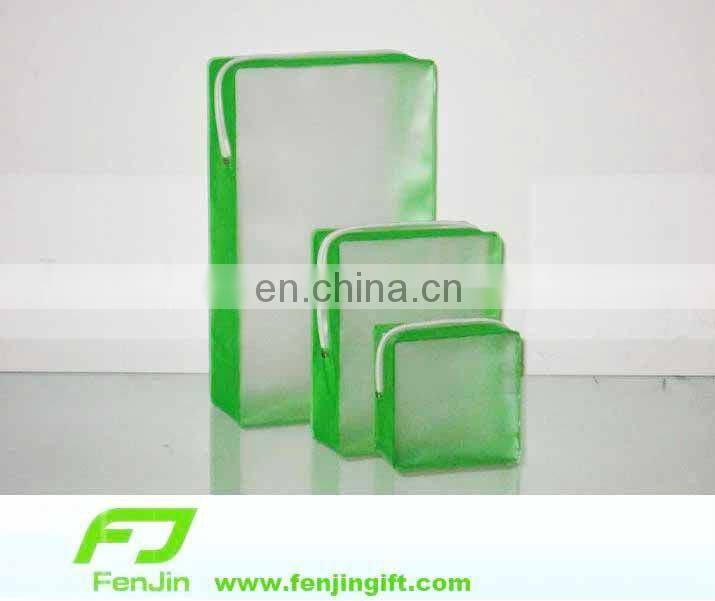 Dull polish vinyl pvc bag with zipper