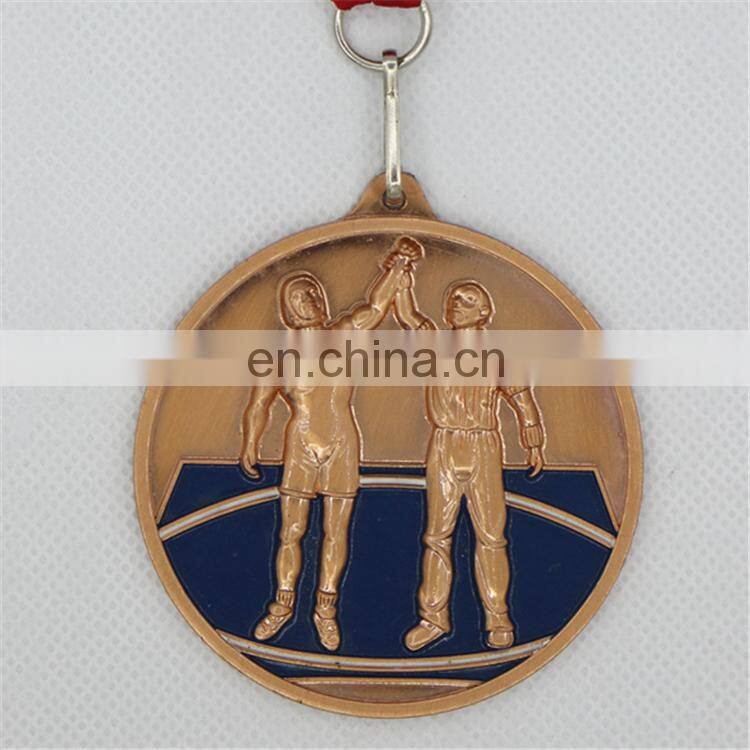 2017 new design custom made 3D emboss logo boxing match medal