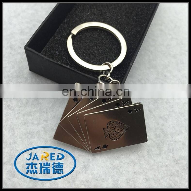 promotional keychain with logo poker keychain metal letter keychain