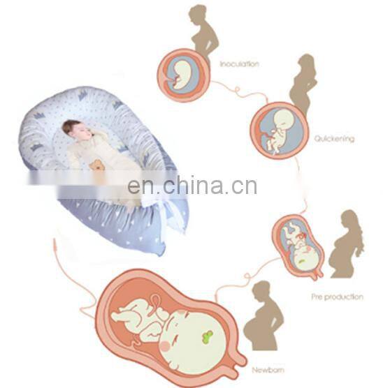 Baby Nest Crown Portable Super Soft Organic Cotton and Breathable Newborn Lounger