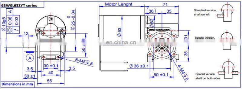 Automatic dc door motor used for sliding door opening and gate lifting