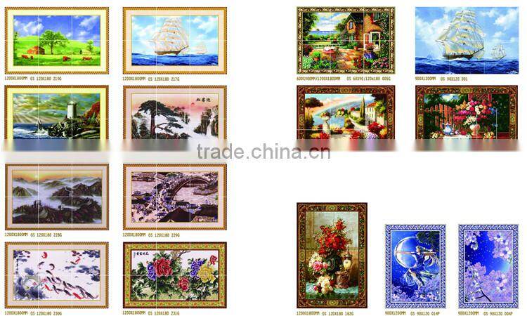 countryside style living room glazed painting tiles