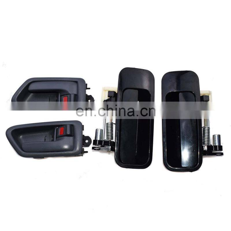Set 4Pcs Rear Black Outside & Gray Inside Door Handle FOR Toyota Camry 1997-2001