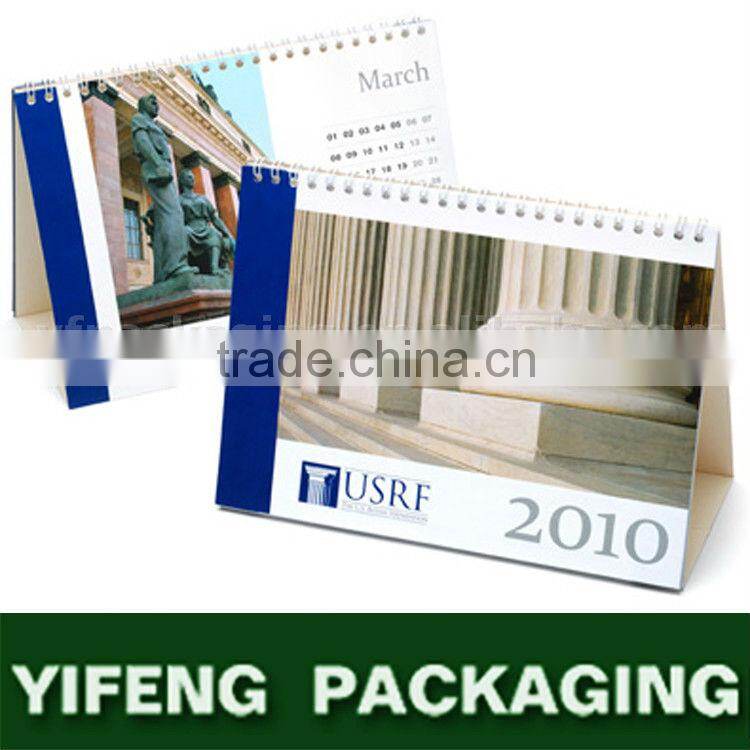 Guangzhou factory custom desk foldable calendar 2014