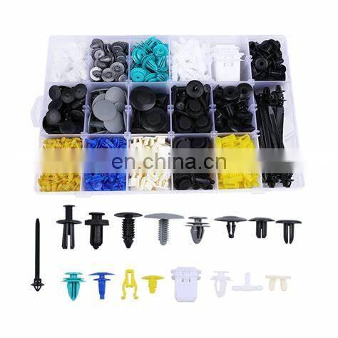 730PCS 17 Kinds Auto Fastener Car Universal Bumper Fixed Clamp Push Type Clip for All Automobile Series Fastener