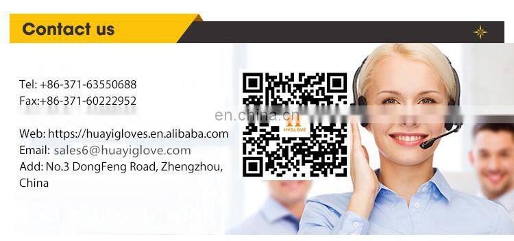 HY EN 388 13 gauge nylon black pu coated safety protective black pu coated work pu gloves