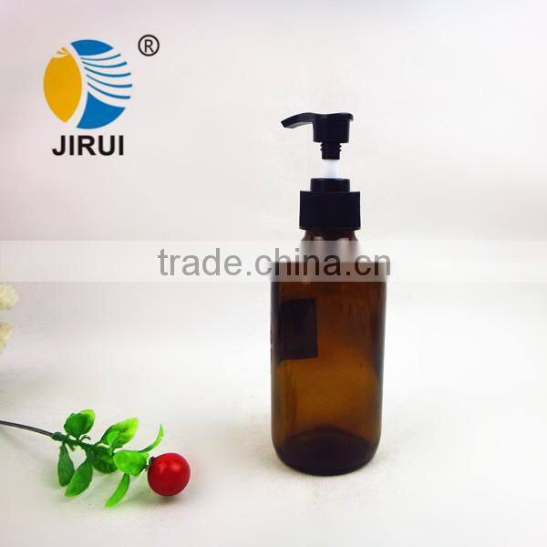 250ml Boston round Glass bottle with Pump soap dispenser