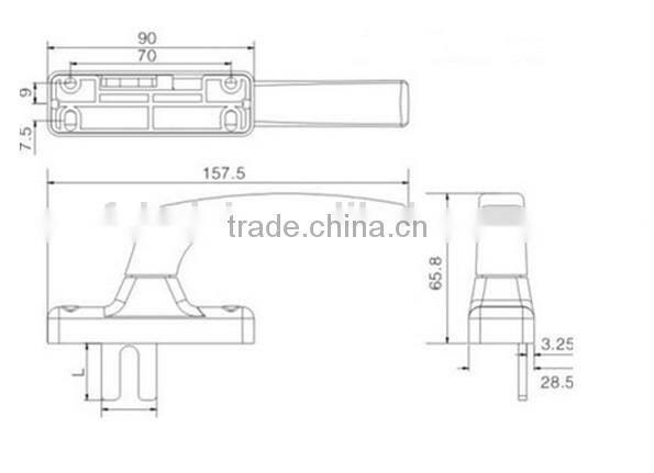 ZB007B aluminium lockable window handle