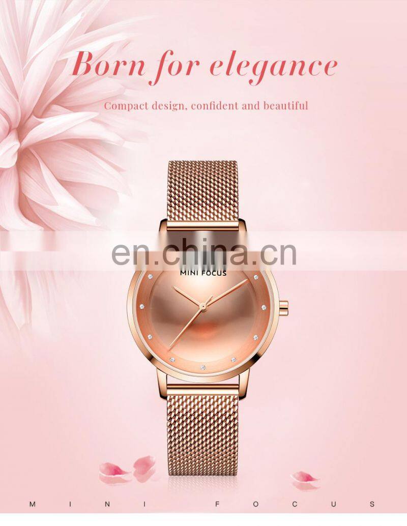 MINI FOCUS MF0332L Ultra-Thin Fashion Watches Waterproof Brand Luxury Wristwatch Fashion Casual Quartz Watch