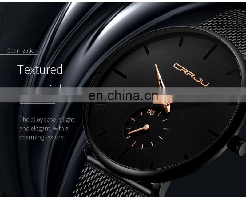 CRRJU 2150 Top Brand Luxury Watches Men Stainless Steel Watch Classic Quartz Wrist Watch